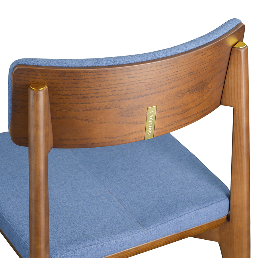 Стул Aska, рогожка, сине-коричневого цвета | Replace