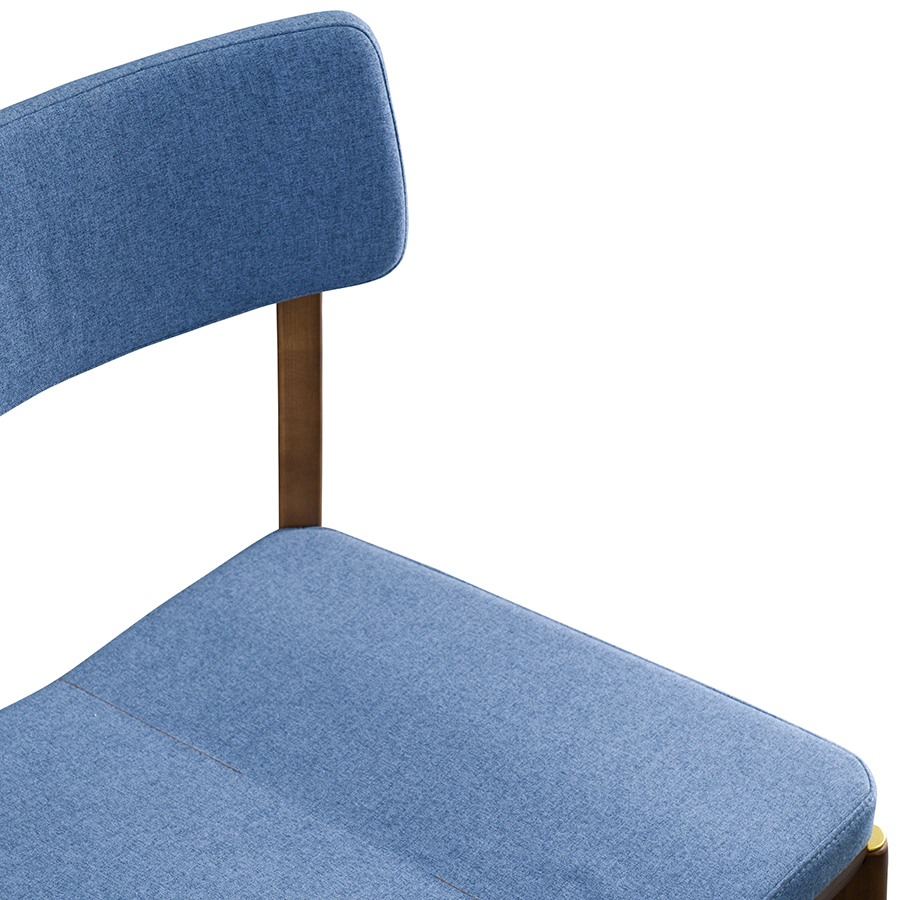 Стул Aska, рогожка, сине-коричневого цвета | Replace