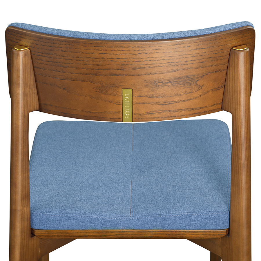 Стул Aska, рогожка, сине-коричневого цвета | Replace