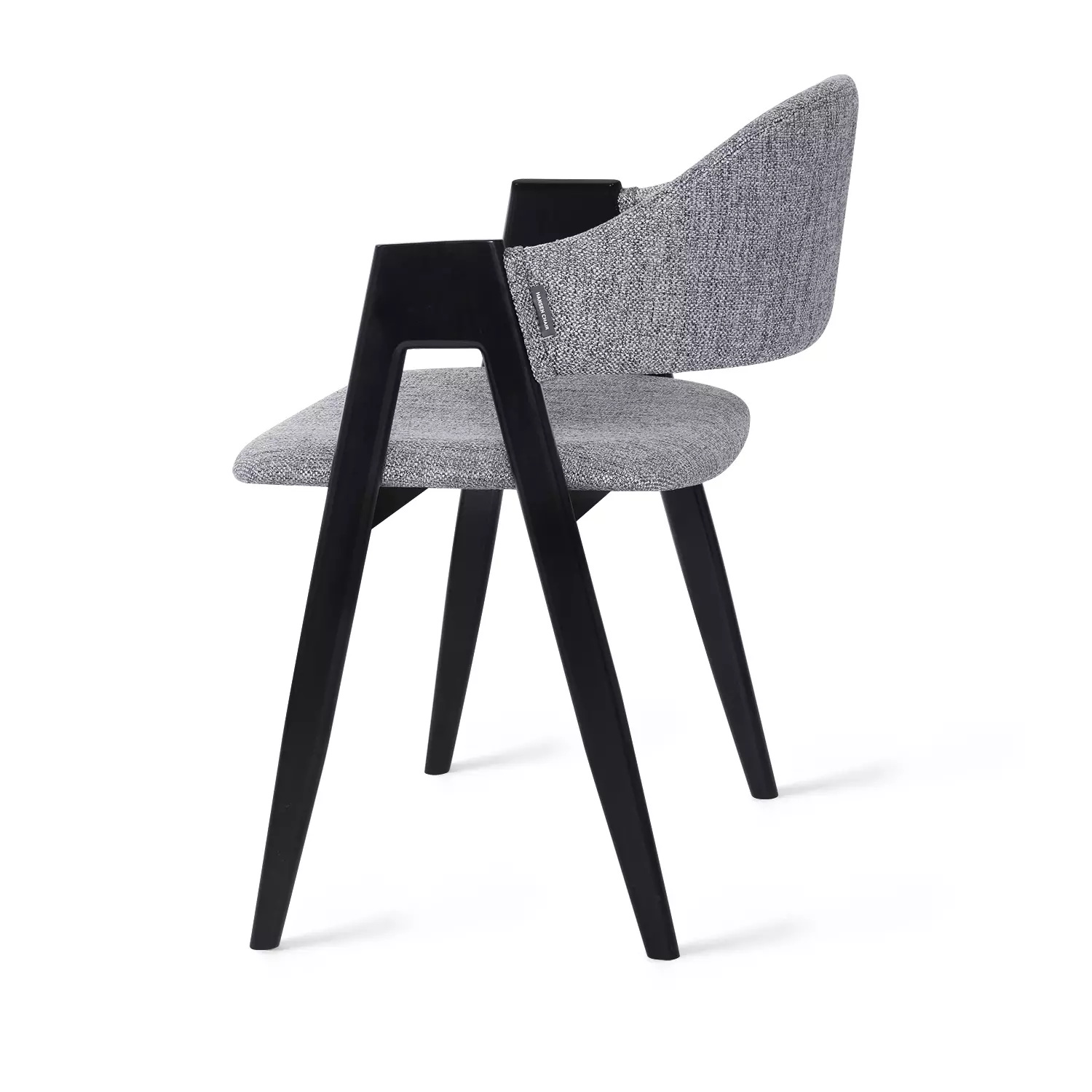 Стул Даллас в цвете черная эмаль, рогожка серая | Replace