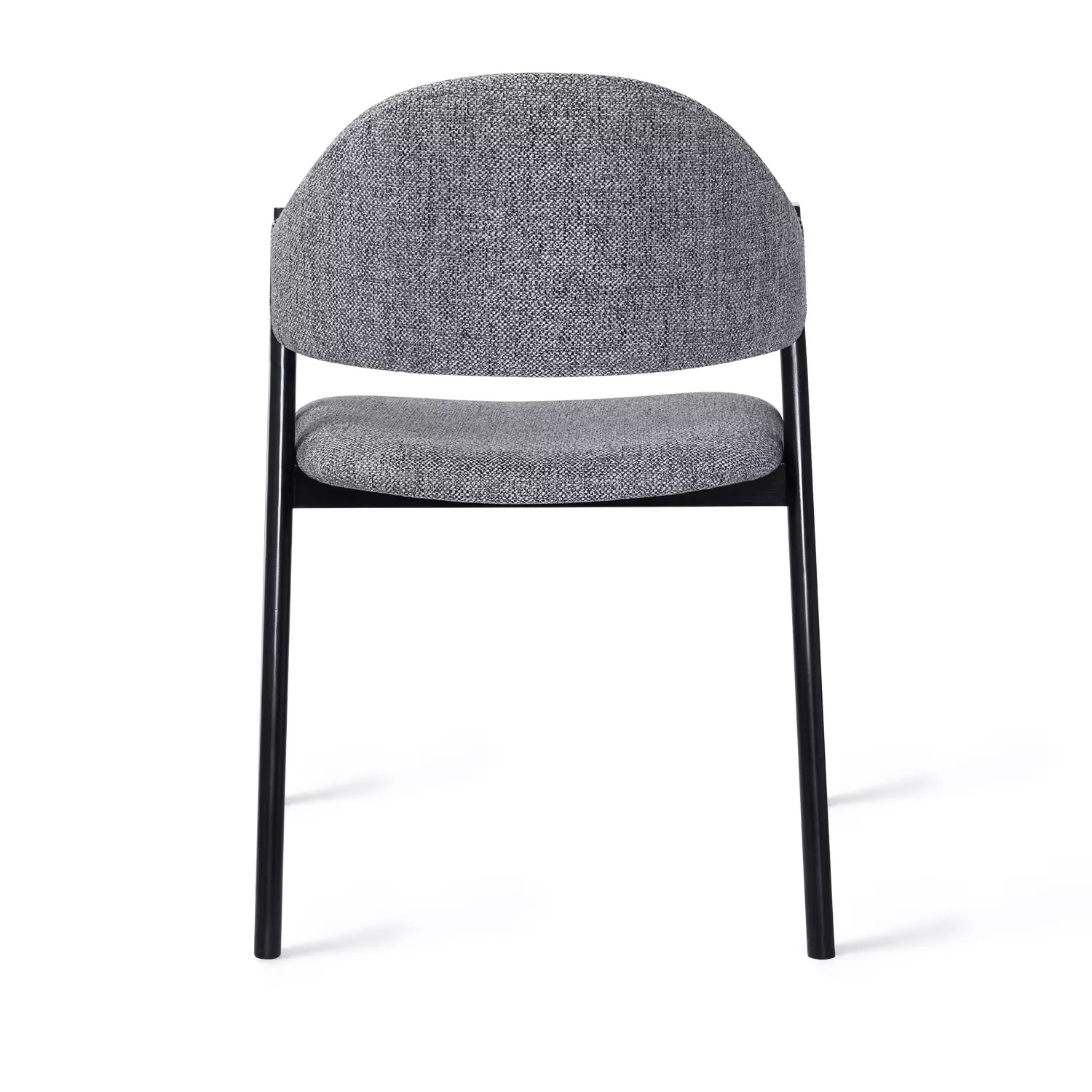 Стул Даллас в цвете черная эмаль, рогожка серая | Replace