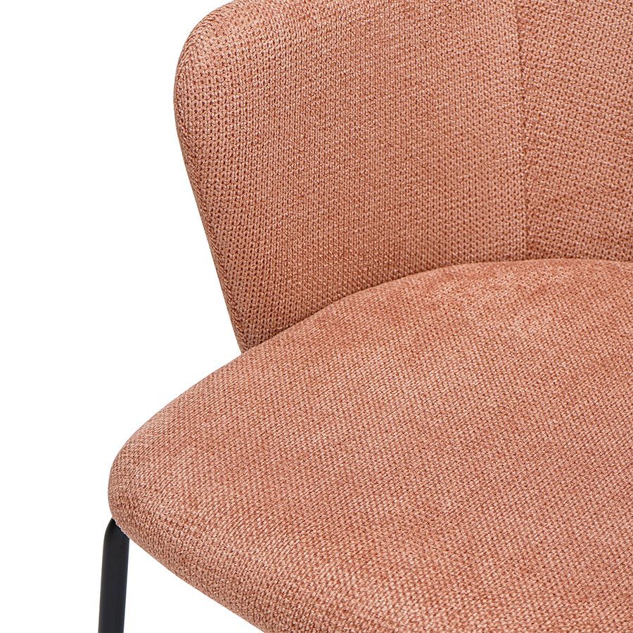 Стул Двигхт, фактурный шенилл, коралловый | Replace