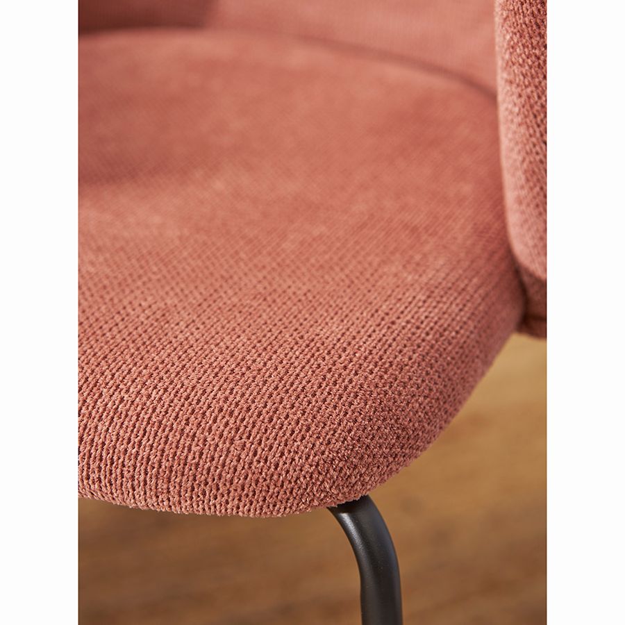 Стул Двигхт, фактурный шенилл, коралловый | Replace