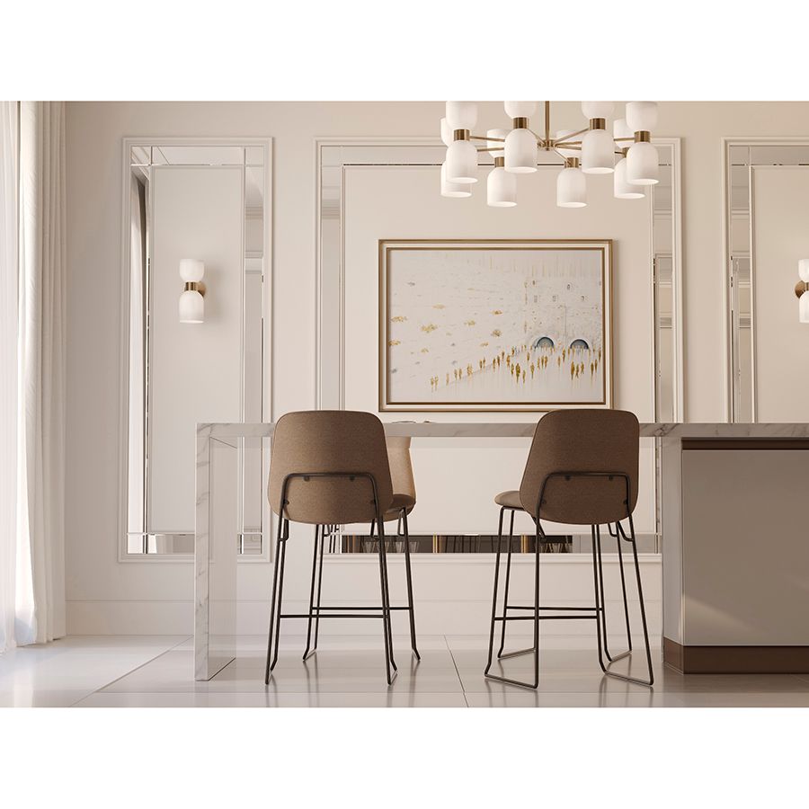 Стул барный Ниелс, рогожка, темно-коричневый | Replace