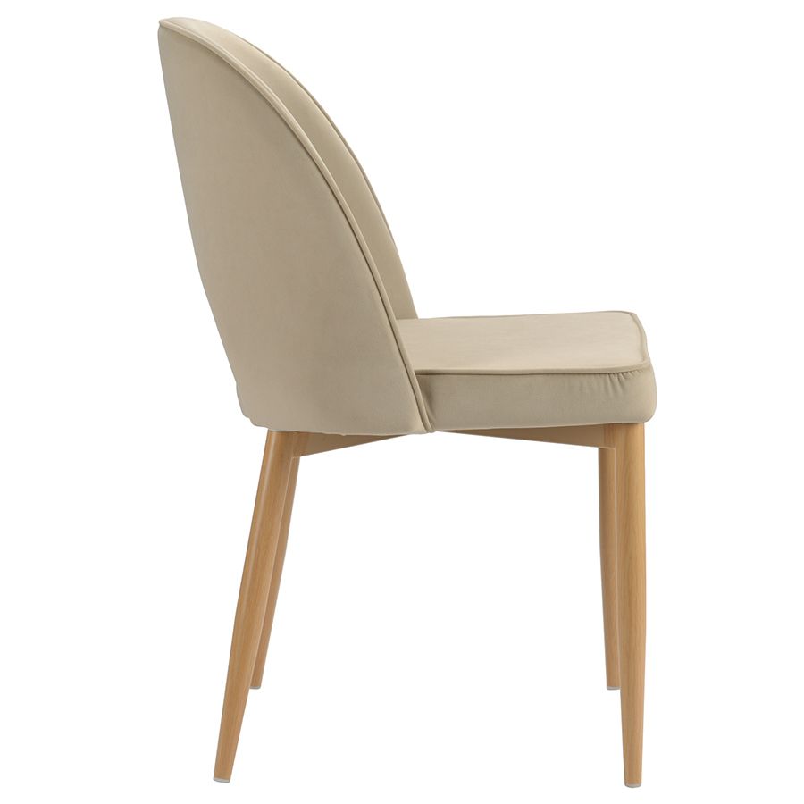 Стул Эвелин, велюр, бежевый | Replace