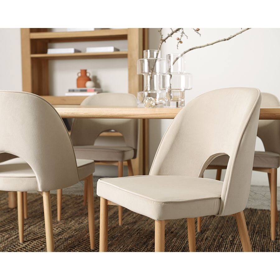 Стул Эвелин, велюр, бежевый | Replace