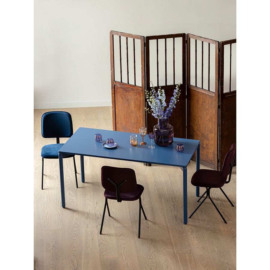 Стул Рор, y, велюр, черный/пурпурный | Replace