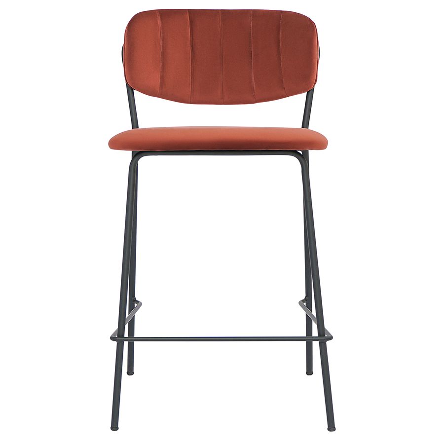 Стул полубарный Еирилл, велюр, кирпичный | Replace