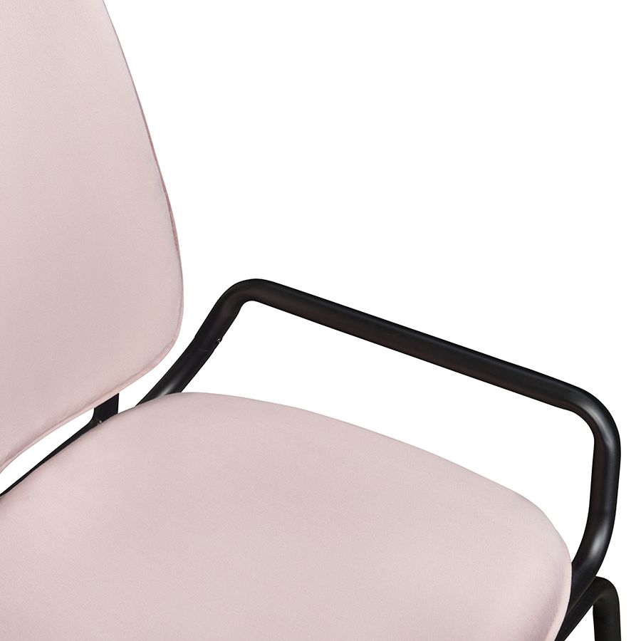 Стул Рор, double frame, велюр, черный/розовый | Replace