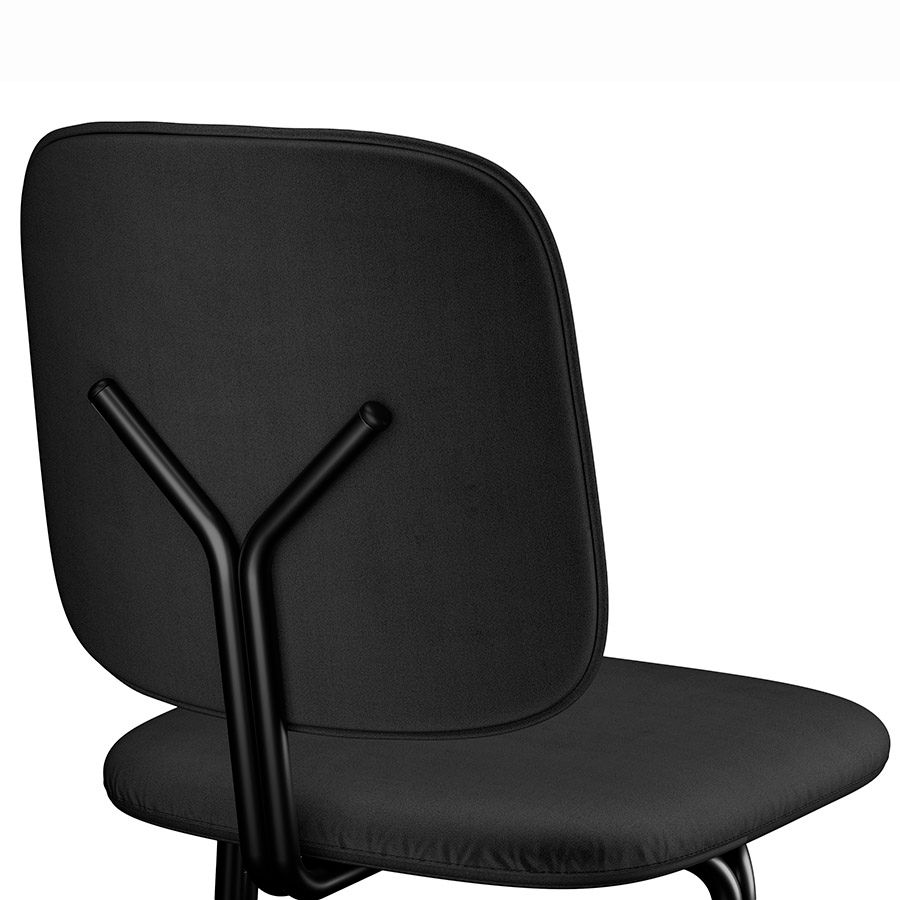 Стул Рор, y, велюр, черный/черный | Replace