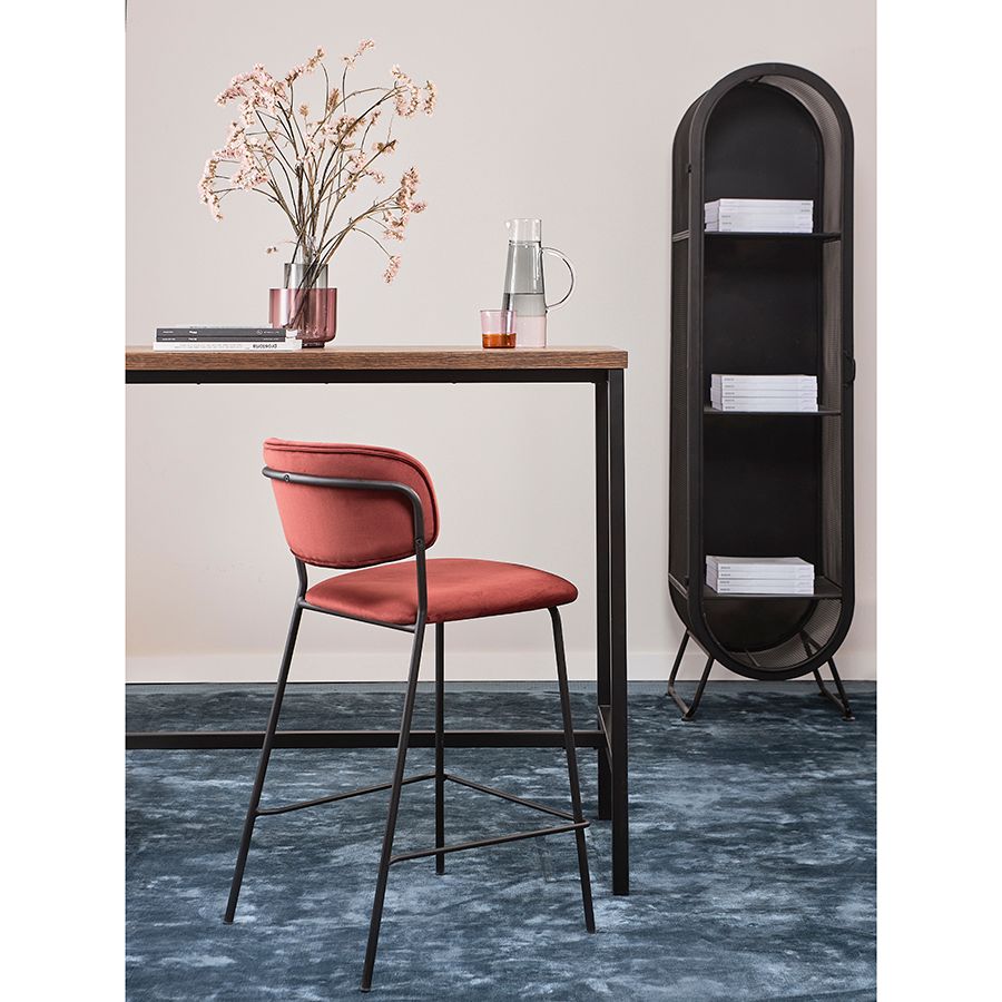 Стул барный Еирилл, велюр, кирпичный | Replace