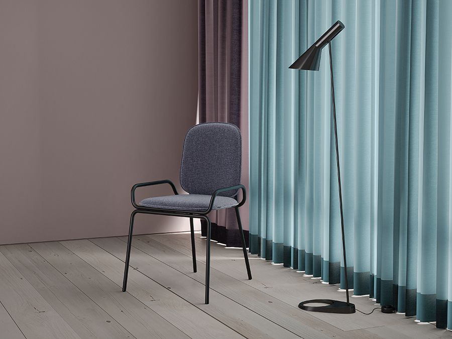 Стул Рор, double frame, рогожка, черный /серый | Replace