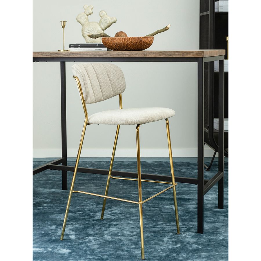 Стул барный Еирилл, шенилл, серый | Replace