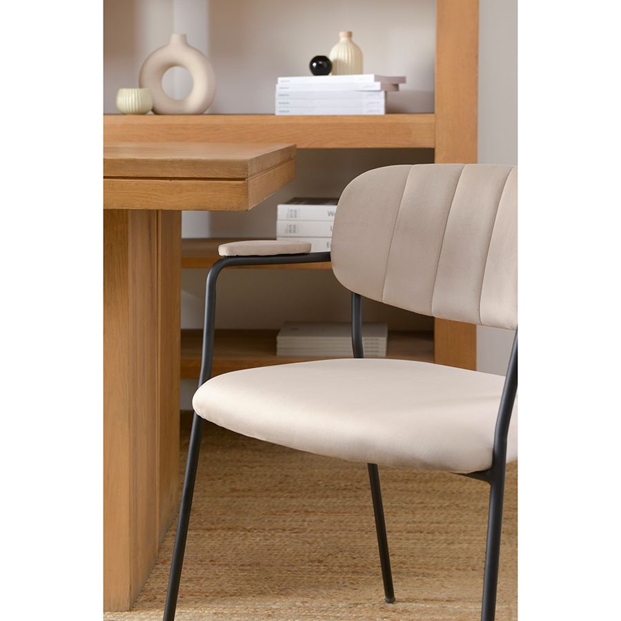 Стул Еирилл, велюр, серо-бежевый | Replace