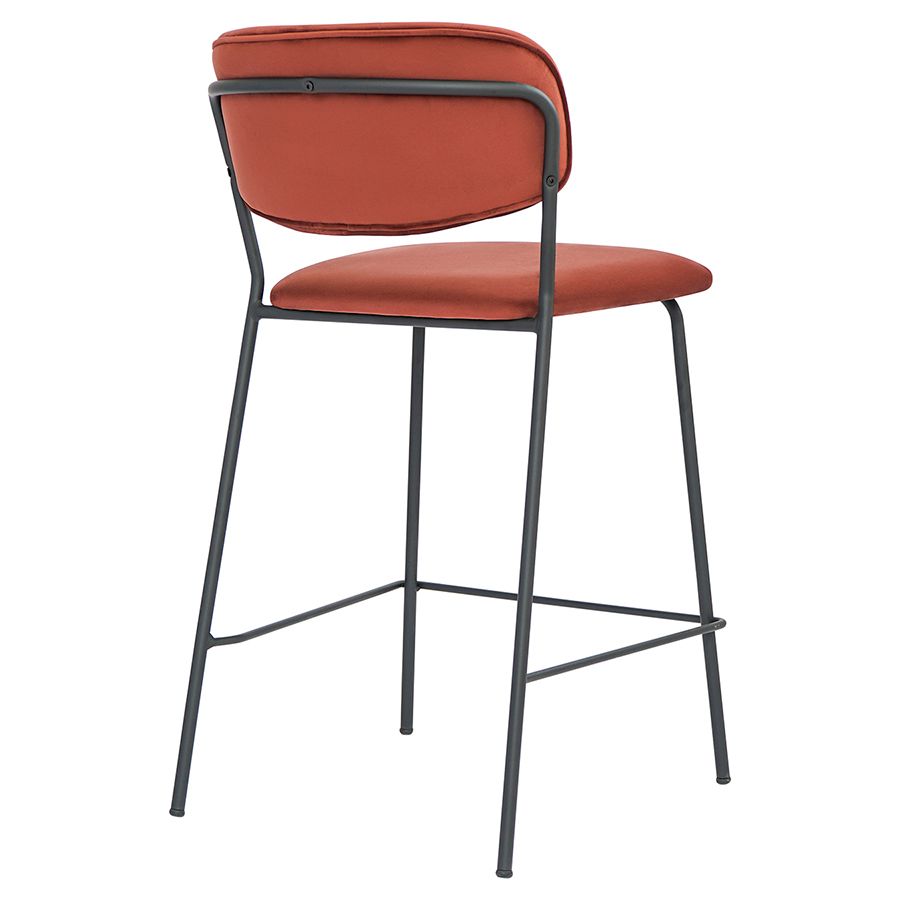 Стул полубарный Еирилл, велюр, кирпичный | Replace