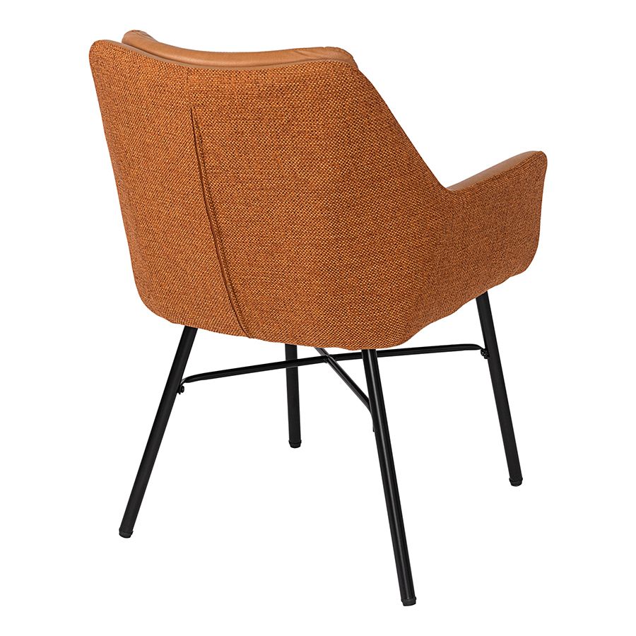 Стул Аллар, экокожа, рогожка, коричневый | Replace