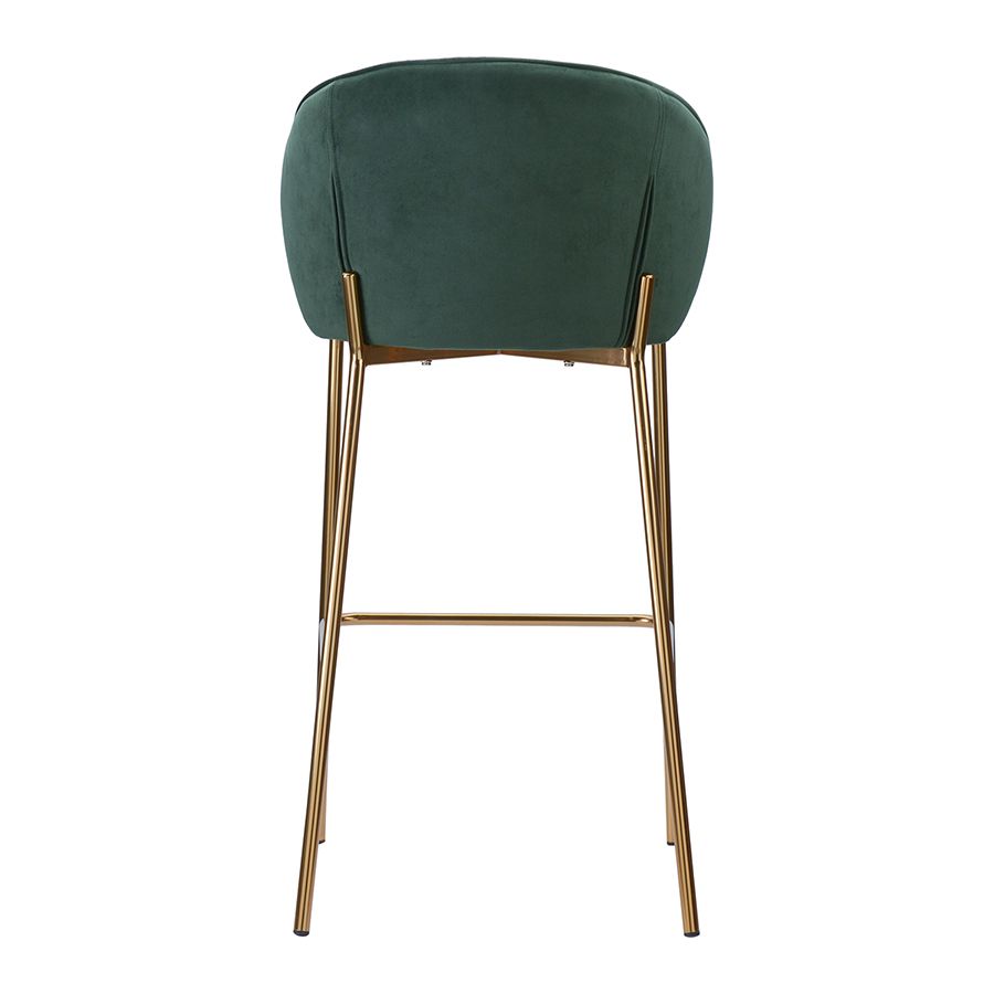 Стул барный Коралл, велюр, темно-зеленый | Replace