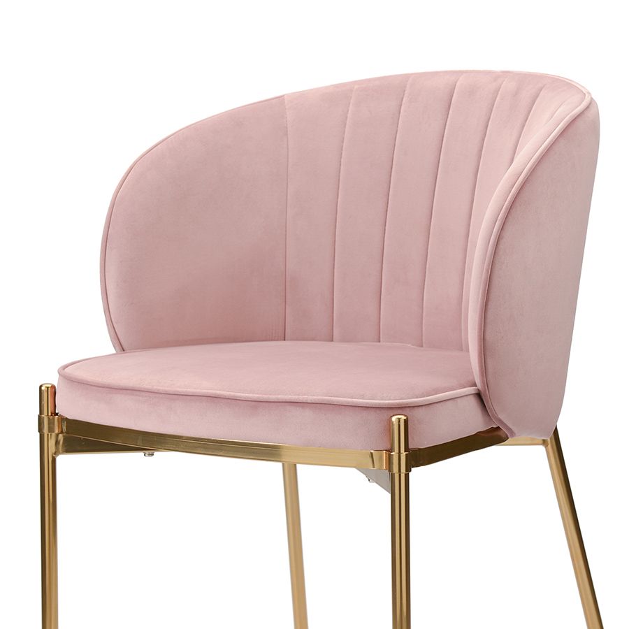 Стул Коралл, велюр, пыльная роза | Replace