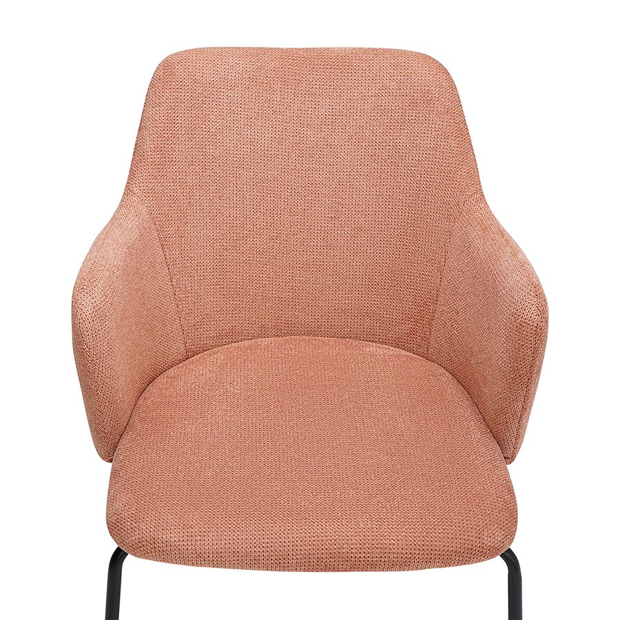 Стул Двигхт, фактурный шенилл, коралловый | Replace