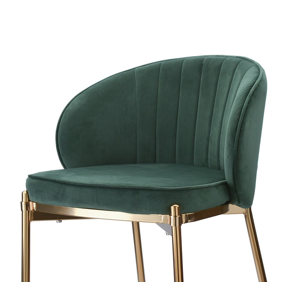 Стул барный Коралл, велюр, темно-зеленый | Replace
