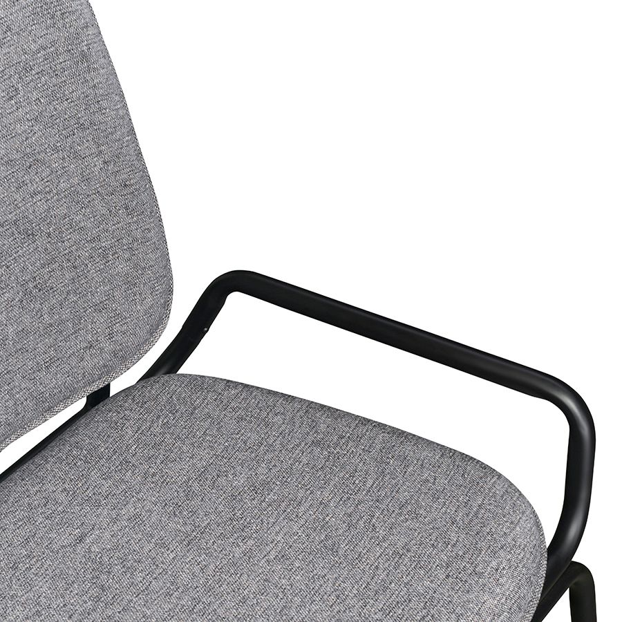 Стул Рор, double frame, рогожка, черный /серый | Replace