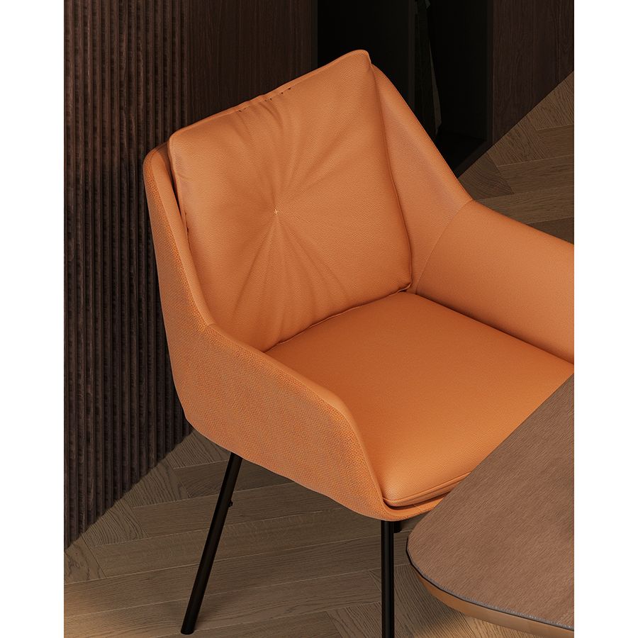 Стул Аллар, экокожа, рогожка, коричневый | Replace