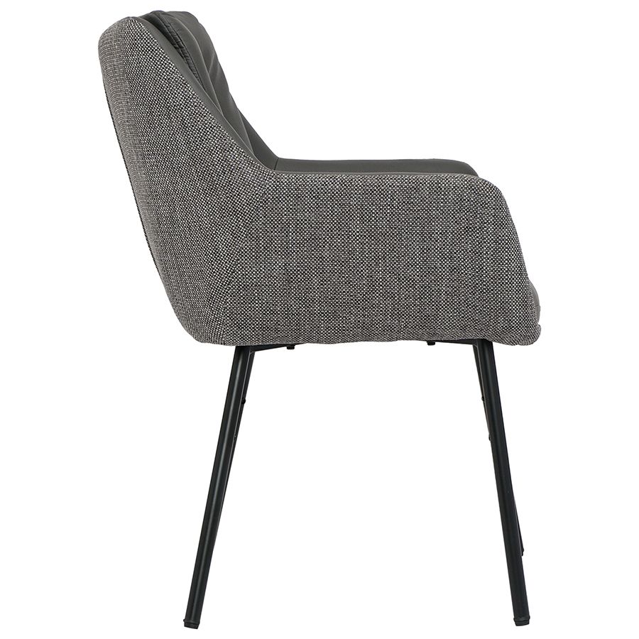 Стул Аллар, экокожа, рогожка, серый | Replace