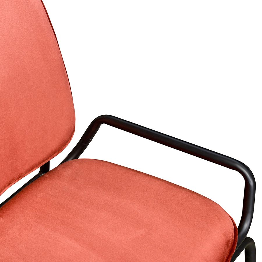 Стул Рор, double frame, велюр, черный/темно-красный | Replace