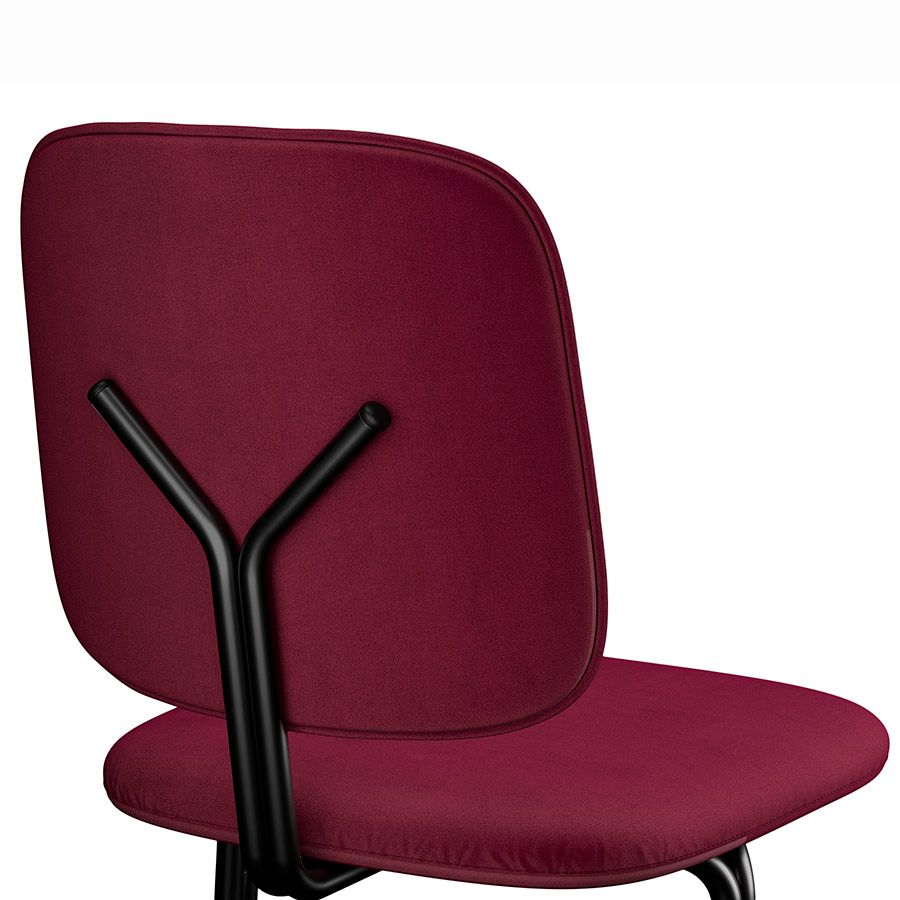 Стул Рор, y, велюр, черный/пурпурный | Replace