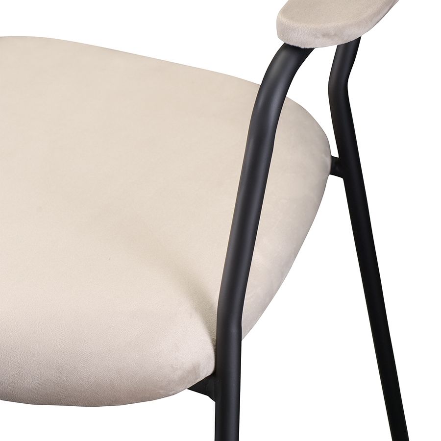 Стул Еирилл, велюр, серо-бежевый | Replace