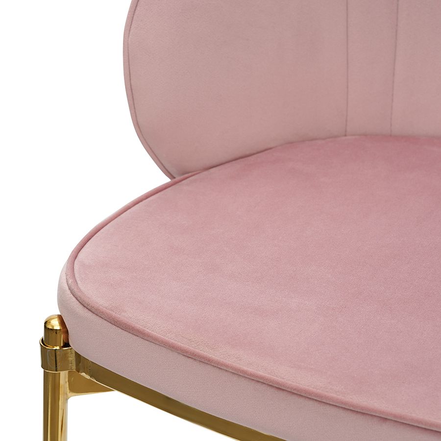 Стул барный Коралл, велюр, розовый | Replace