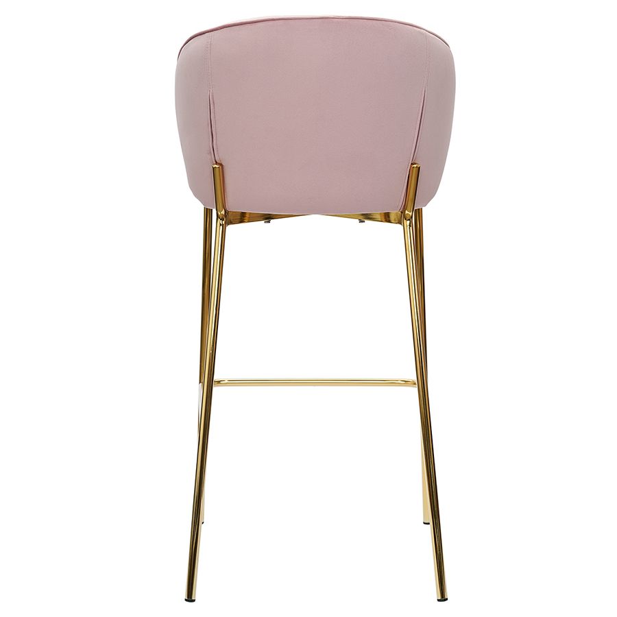 Стул барный Коралл, велюр, розовый | Replace