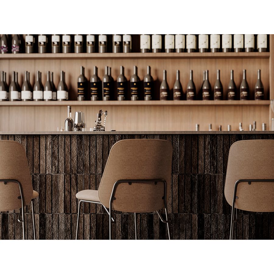 Стул барный Ниелс, рогожка, темно-коричневый | Replace