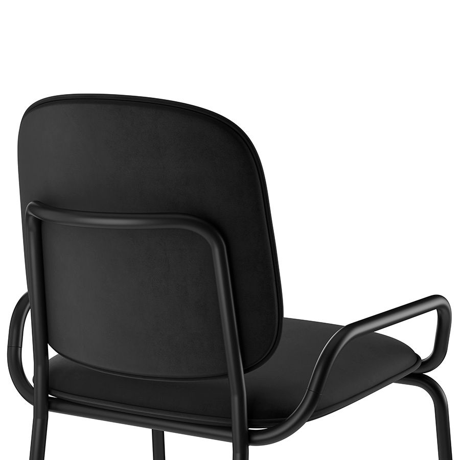 Стул полубарный Рор, 2 frame, велюр, черный/черный | Replace