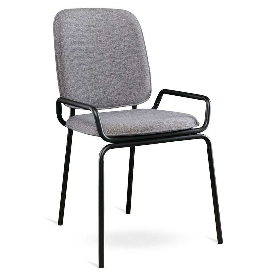 Стул Рор, double frame, рогожка, черный /серый | Replace