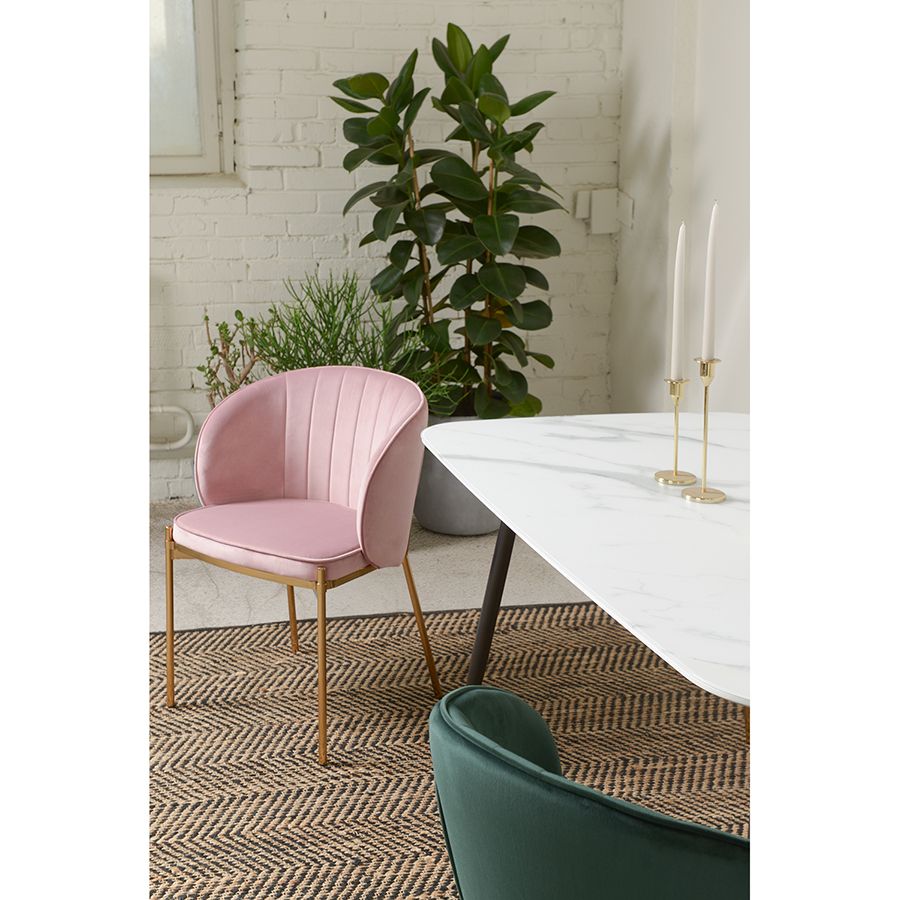 Стул Коралл, велюр, пыльная роза | Replace