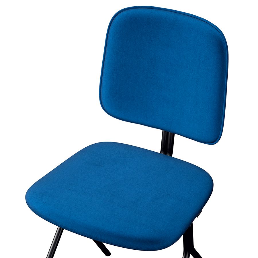 Стул Рор, y, велюр, черный/темно-голубой | Replace