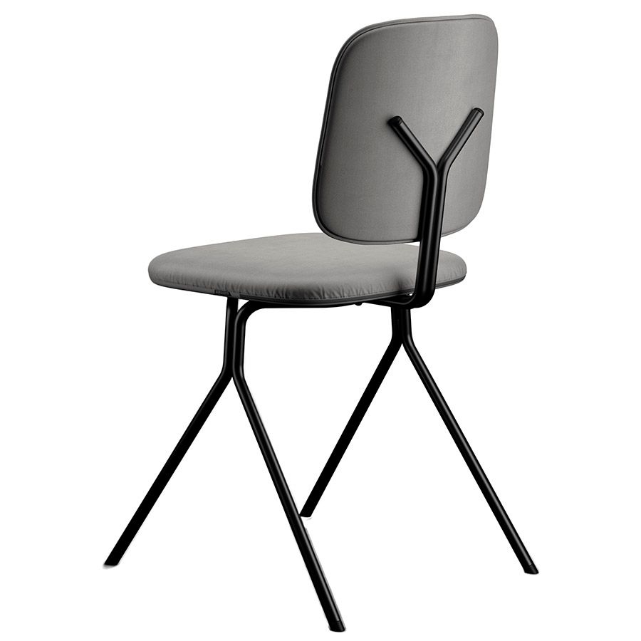 Стул Рор, y, велюр, черный/серо-голубой/розовый | Replace