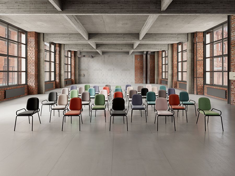 Стул Рор, 2 frame, велюр, черный/зеленый | Replace