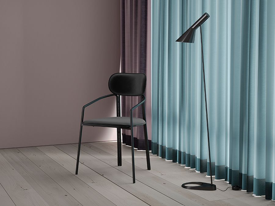 Стул Рор, round, велюр, черный/черный | Replace