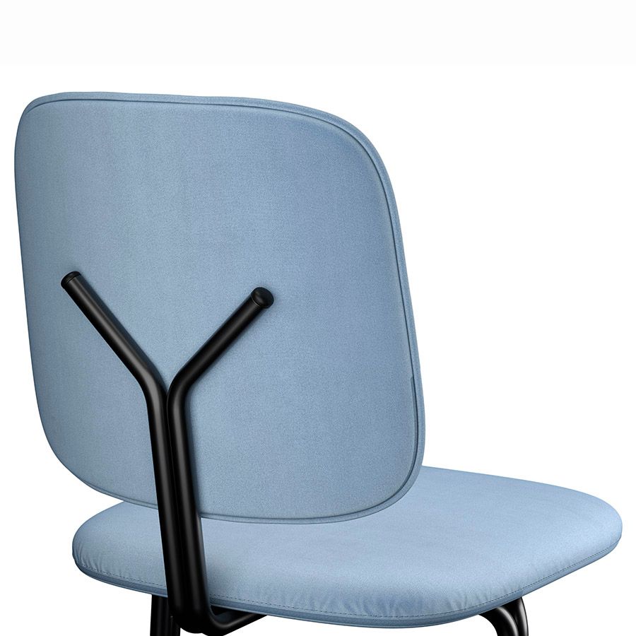 Стул Рор, y, велюр, черный/голубой/желтый | Replace