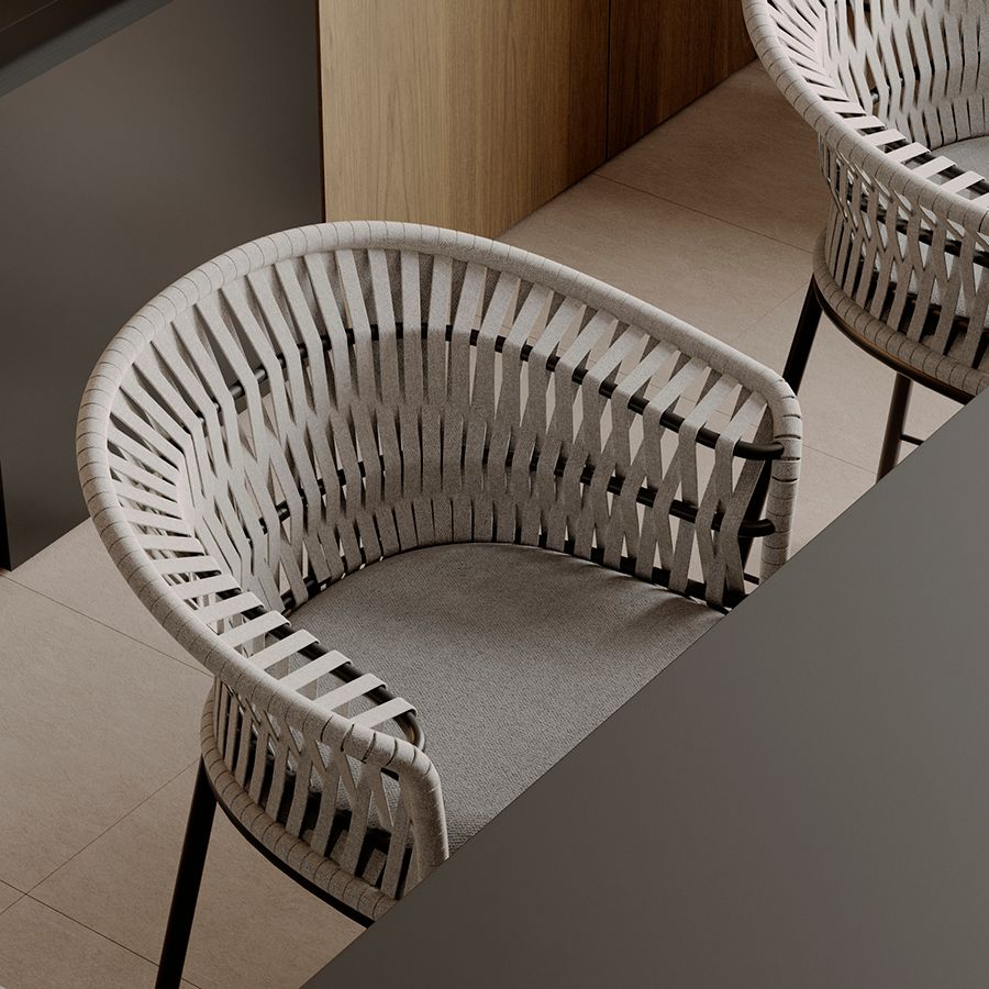 Стул полубарный Хауген, темно-серый/светло-серый | Replace