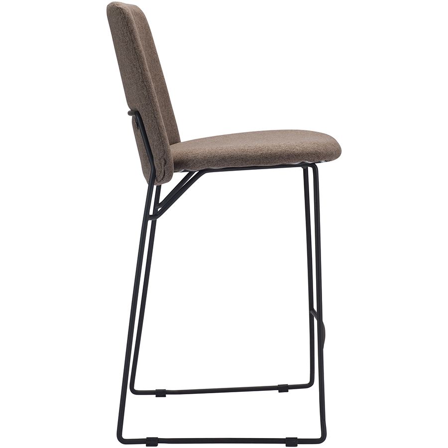 Стул барный Ниелс, рогожка, темно-коричневый | Replace