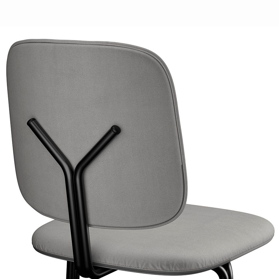 Стул Рор, y, велюр, черный/серо-голубой/розовый | Replace