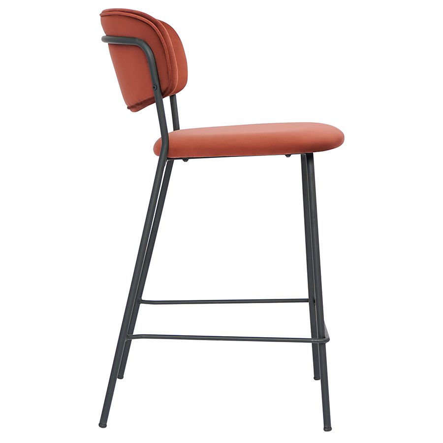 Стул полубарный Еирилл, велюр, кирпичный | Replace