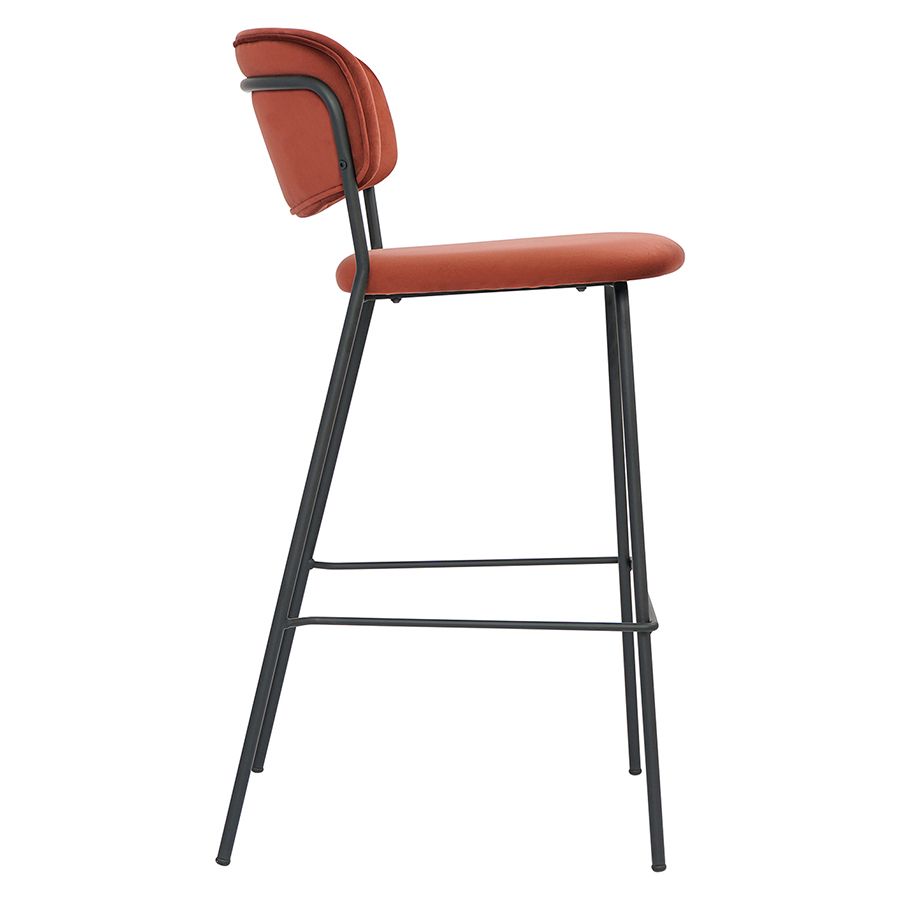 Стул барный Еирилл, велюр, кирпичный | Replace