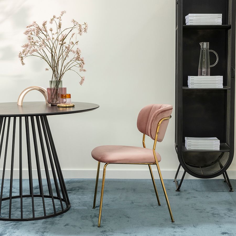 Стул Еирилл, велюр, розовый | Replace