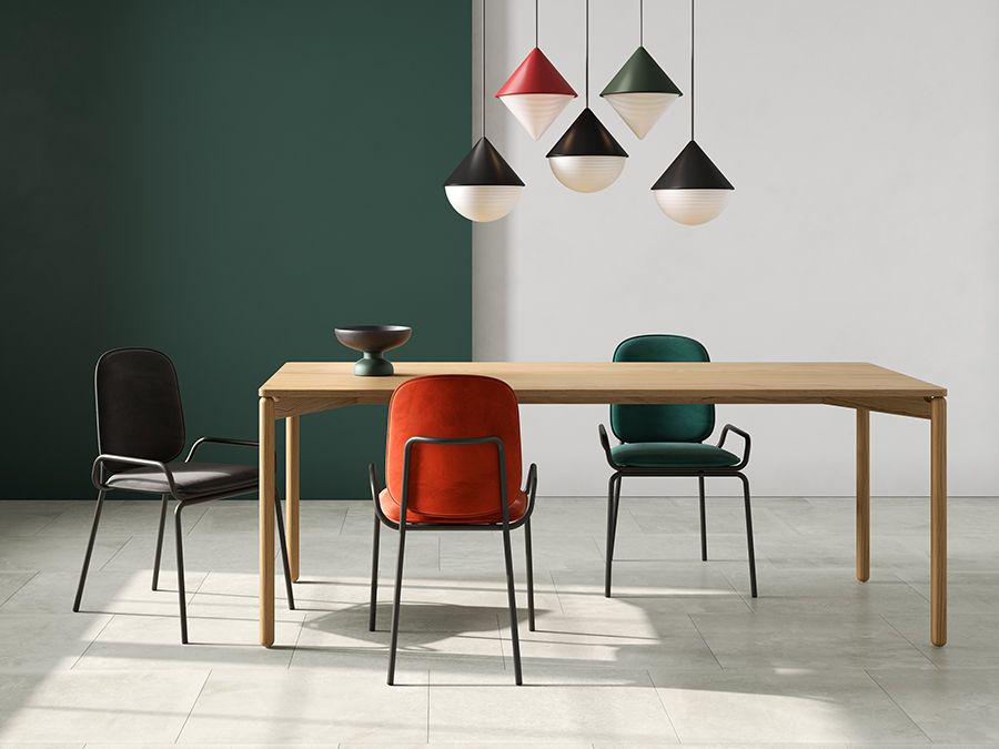 Стул Рор, 2 frame, велюр, черный/зеленый | Replace