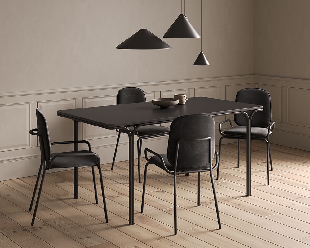 Стул Рор, double frame, велюр, черный /черный | Replace