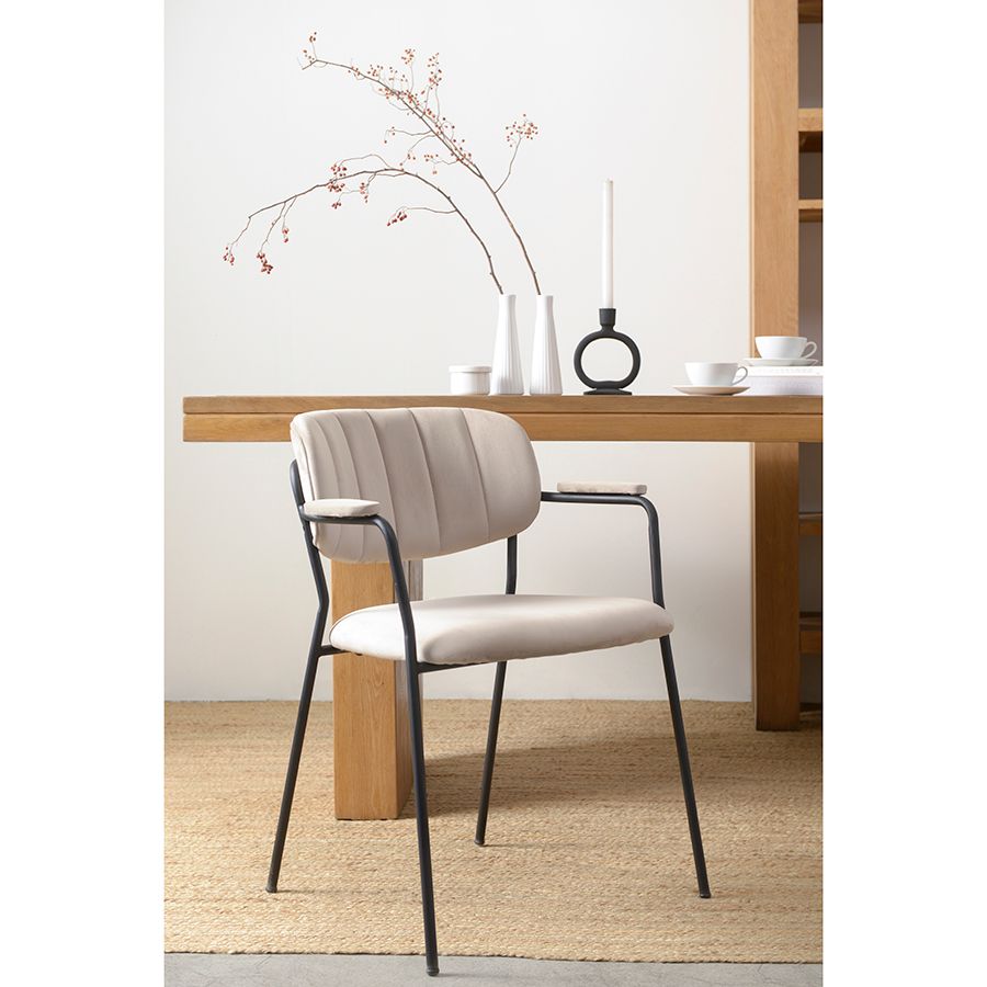 Стул Еирилл, велюр, серо-бежевый | Replace